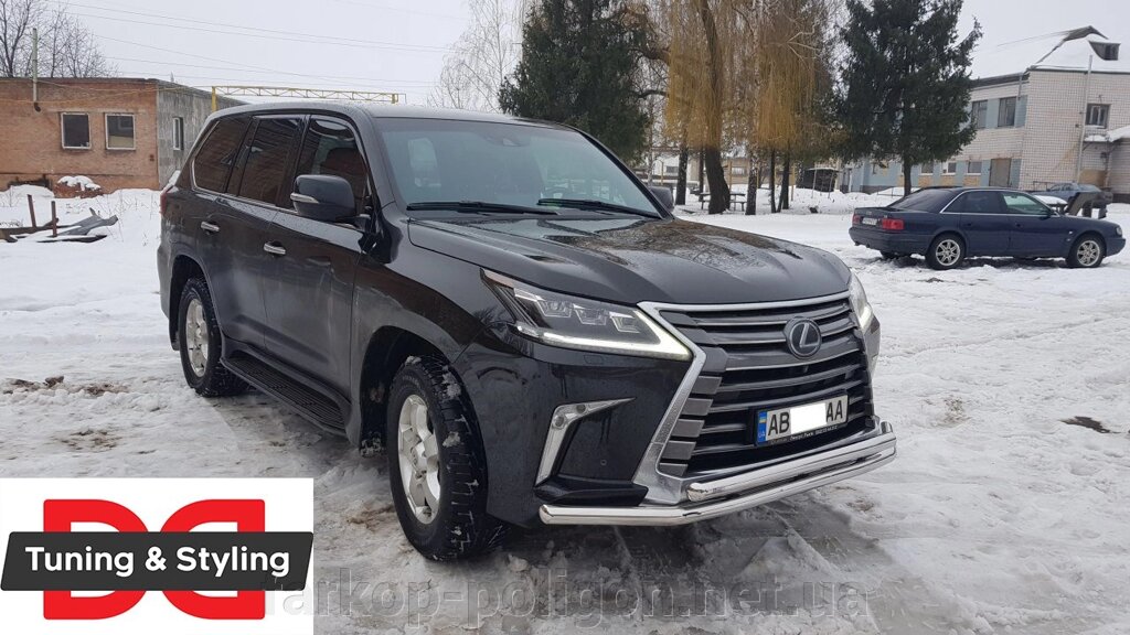 Передній захист ST014 (2015+, нерж) Lexus LX570/450d від компанії Інтернет-магазин тюнінгу «Safety auto group» - фото 1