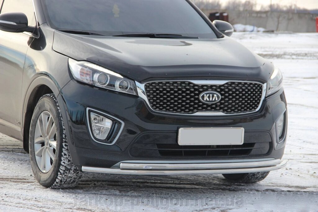 Передній захист ST014 42/42мм (нерж) Kia Sorento UM 2015р. від компанії Інтернет-магазин тюнінгу «Safety auto group» - фото 1