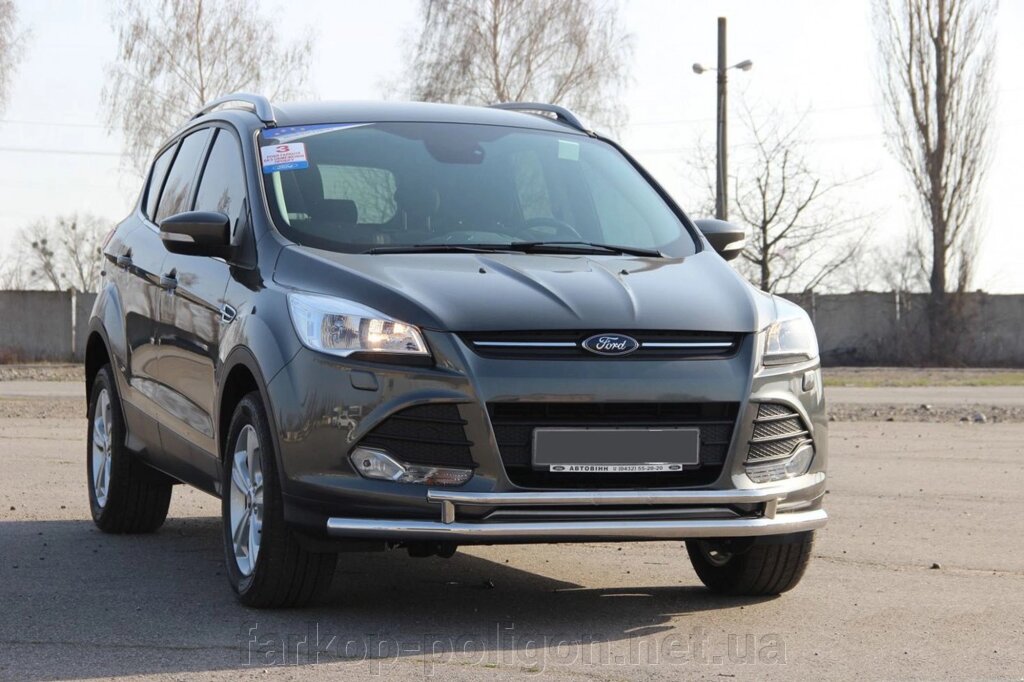 Передній захист ST014 (нерж.) Ford Kuga 2013-2019рр. від компанії Інтернет-магазин тюнінгу «Safety auto group» - фото 1