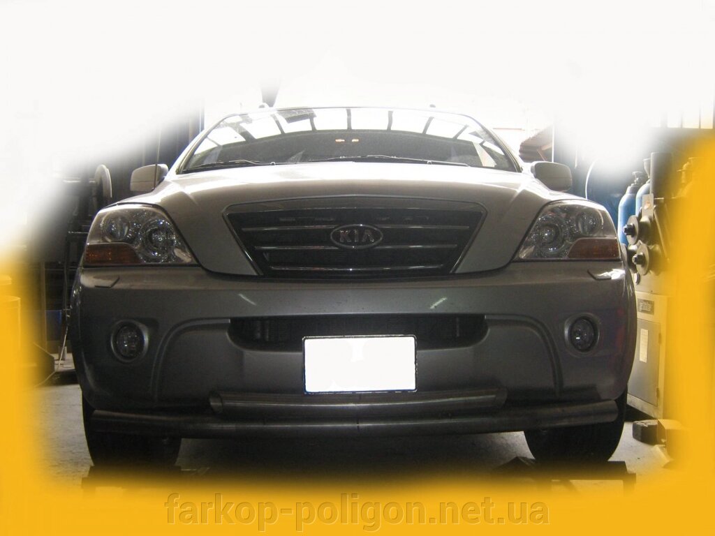 Передній захист ST014 (нерж.) Kia Sorento 2002-2009рр. від компанії Інтернет-магазин тюнінгу «Safety auto group» - фото 1