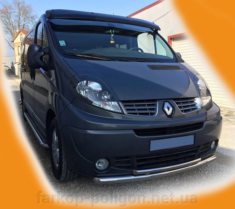 Передній захист ST014 (нерж.) Renault Trafic 2001-2015рр. від компанії Інтернет-магазин тюнінгу «Safety auto group» - фото 1