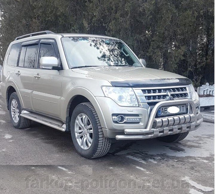 Передній захист ST015-13 (нерж.) Mitsubishi Pajero Wagon IV від компанії Інтернет-магазин тюнінгу «Safety auto group» - фото 1