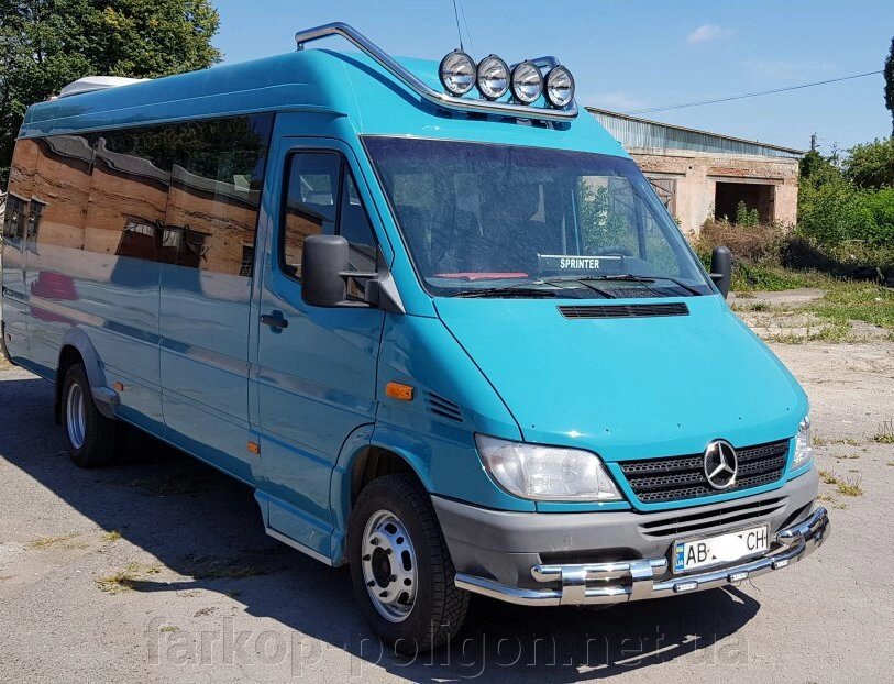 Передній захист ST015-2 (нерж.) Mercedes Sprinter 1995-2006р. від компанії Інтернет-магазин тюнінгу «Safety auto group» - фото 1