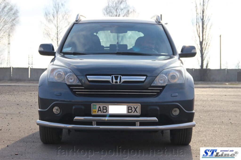 Передній захист ST018 (нерж.) Honda CRV 2007-2011рр. від компанії Інтернет-магазин тюнінгу «Safety auto group» - фото 1