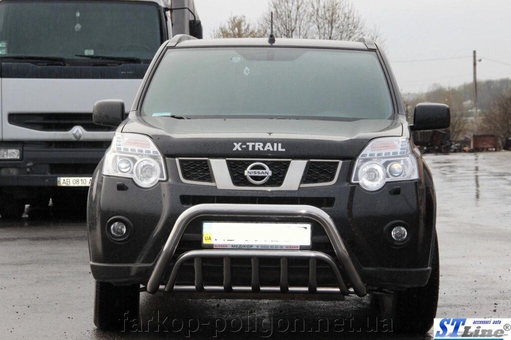 Передній захист WT002 (нерж) Nissan X-trail T31 2007-2014рр. від компанії Інтернет-магазин тюнінгу «Safety auto group» - фото 1