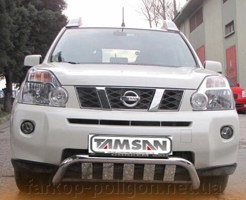 Передній захист WT009 (нерж) Nissan X-trail T31 2007-2014рр. від компанії Інтернет-магазин тюнінгу «Safety auto group» - фото 1