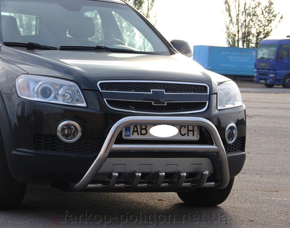 Передня дуга WT003 (нерж.) Chevrolet Captiva 2006 та 2011 рр. від компанії Інтернет-магазин тюнінгу «Safety auto group» - фото 1