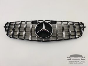 Тюнинг Решетка радиатора Mercedes C-Class W204 2007-2014год (GT Chrome Black)