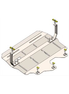 Захист двигуна, КПП, радіатора для авто Skoda Rapid 2012-2016- V-все (TM Kolchuga) Стандарт