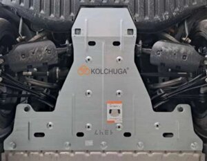 Оцинкований захист заднього двигуна Audi Q4 e-tron з 2020 р. покриття WhiteCover (ТМ Кольчуга)