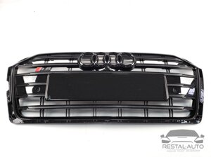 Тюнинг Решетка радиатора Audi A5 2016-2020год Черная (в стиле S-Line)