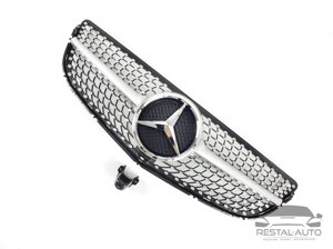 Тюнинг Решетка радиатора Mercedes E-class Coupe C207 2013-2017год (Diamond Silver)