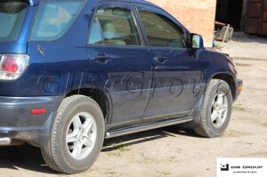 Пороги бічні труби з листом Lexus RX (XU10, RX300) D60