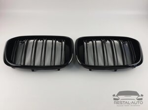 Решетка радиатора ноздри BMW X3 G01 2017-2020год Черные Глянцевые