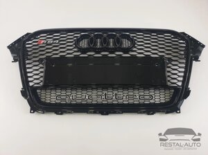 Тюнинг Решетка радиатора Audi A4 2011-2015год Черная с емблемой QUATTRO (в стиле RS)