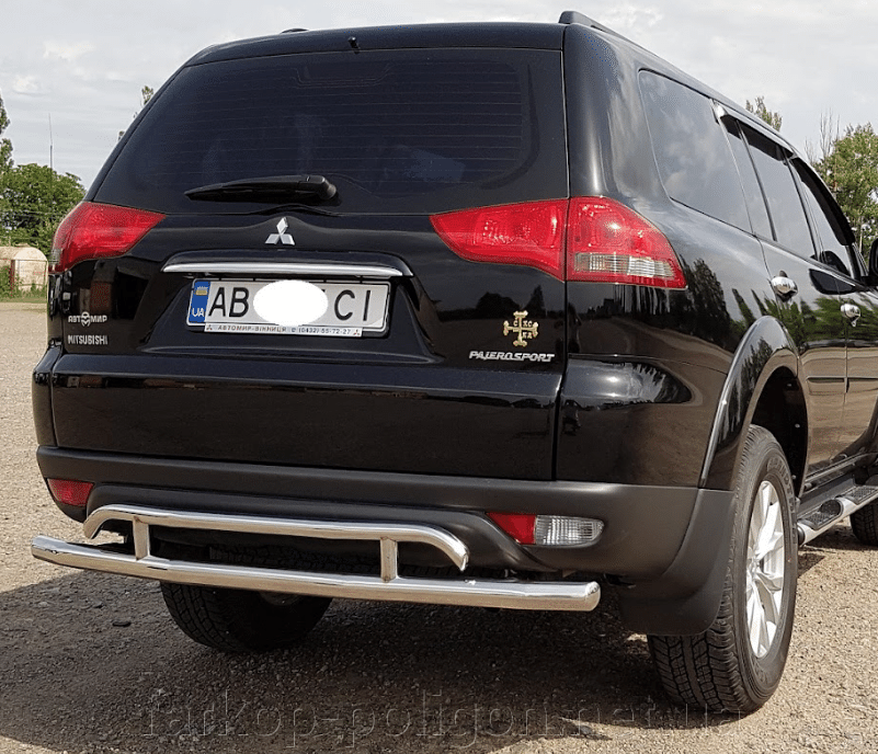 Защита заднего бампера Mitsubishi Pajero Sport с 2008-2015 г.