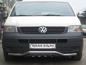 Нижня губа хвиля-гриль ST007-1 (нерж) Volkswagen T5 Caravelle 2004-2010р.