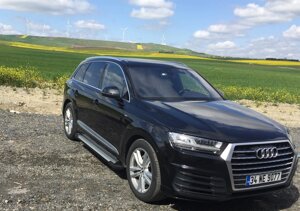 Бічні майданчики Allmond Grey (2 шт., Алюміній) Audi Q7 2015 р. р.