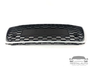 Решетка радиатора в стиле RS на Audi A6 C8 2018-2021 года ( Черная с серым без эмблемы )