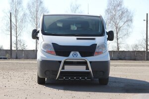 Кенгурятник QT-Spec (нерж.) Renault Trafic 2001-2015рр.