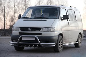 Кенгурятник WT003 Plus-2 (нерж) Volkswagen T4 Caravelle/Multivan