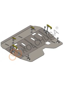 Захист двигуна, КПП для авто Renault Logan 2004-2012 V-1,4; 1,6; (МКПП) (TM Kolchuga) Стандарт в Запорізькій області от компании Интернет-магазин тюнинга «Safety auto group»