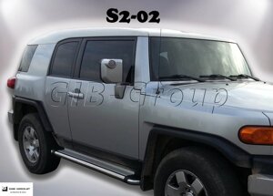 Пороги бічні труби з листом Toyota FJ Cruiser (06-14) D51