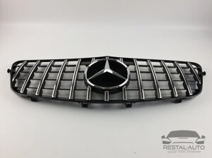 Тюнинг Решетка радиатора Mercedes E-Class W212 2009-2013год (GT Chrome Black)