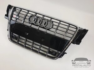 Тюнинг Решетка радиатора Audi A5 2007-2011год Черная с хромом (в стиле S-Line)