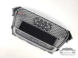 Тюнинг Решетка радиатора Audi A4 2011-2015год Черная с хромом QUATTRO (в стиле RS)