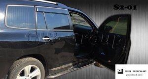 Пороги бічні труби з листом Toyota Highlander (10-21) D51