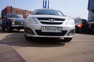 Передня нижня труба ST008 (нерж.) Lada Largus