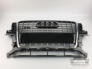 Тюнинг Решетка радиатора Audi Q5 2008-2012год Черная с хромом (в стиле S-Line)