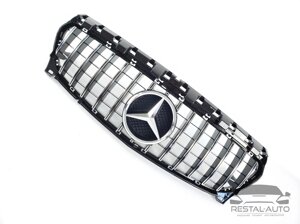 Тюнинг Решетка радиатора Mercedes CLA-Class C117 2017-2019год (GT Chrome Black)