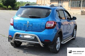 Захист заднього бампера (одинарна труба нержавіюча - одинарний вус) Renault Sandero - Stepway ll (12+) в Запорізькій області от компании Интернет-магазин тюнинга «Safety auto group»