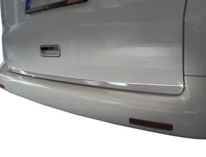 Накладка на кромка багажника (нерж) Carmos, 1 двері - вгору для Volkswagen T5 Multivan 2003-2010 рр