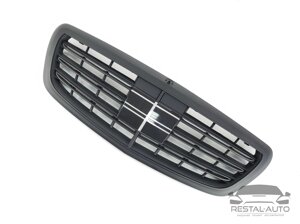 Тюнинг Решетка радиатора Mercedes S-Class W222 2013-2020год (AMG All Black Matte)