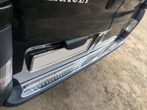 Накладки на задній бампер (Omsa, нерж.) для Nissan Primastar 2002-2014 рр