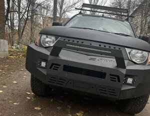 Передній бампер з захистом картеру Dakar (2010-2015) для Mitsubishi L200 рр