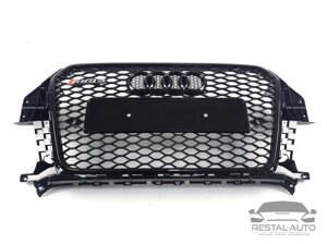 Тюнинг Решетка радиатора Audi Q3 2011-2014год Черная (в стиле RS)