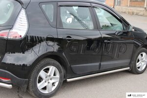 Пороги бічні труби Renault Scenic lll D60 без накладок