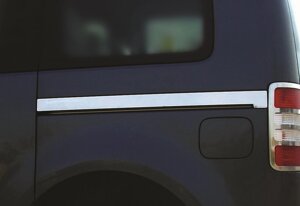 Молдинг зсувних дверей (2 шт., нерж) Коротка база для Volkswagen Caddy 2010-2015 рр