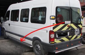 Бічні майданчики Premium (2 шт., Нерж.) Renault Master 2004-2010 гг.