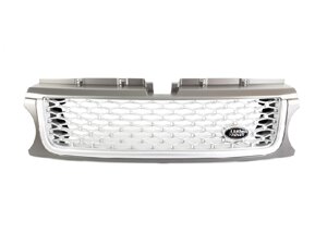 Решітка радіатора Range Rover Sport 2009-2013 р. (сіра з білим) Код: RRS-105