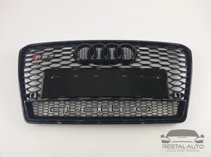 Тюнинг Решетка радиатора Audi A7 2010-2014год Черная Quattro ( в стиле RS)