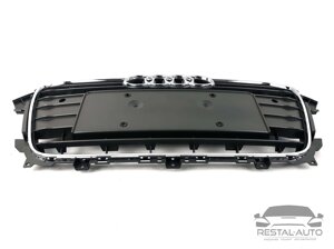 Решетка радиатора на Audi A4 2011-2015 год Серая с хромом ( Стандартная )