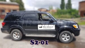 Пороги бічні труби з листом Toyota Sequoia 1 (2001-2007) D51