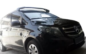 Козирьок на лобове скло (чорний глянець, 5мм) для Mercedes Vito / V-class W447 2014- рр