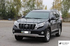 Захист переднього бампера (подвійна труба) Toyota Land Cruiser Prado 150 з 2009-2017 р. модель F3-10.6