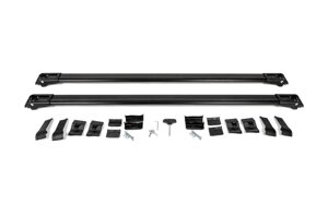 Перемички на рейлінги під ключ (2 шт) Чорний для Subaru Outback 2000-2005 рр
